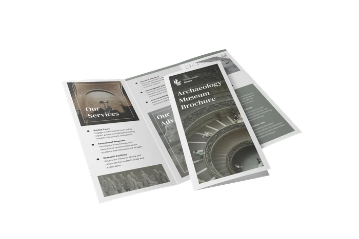 modelli di brochure per musei