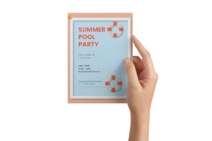 Plantillas de invitación de fiesta de la piscina