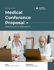 Green Tosca and White Clean Medical Conference Proposal - Página 1