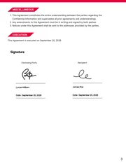 Red Modern Non-Disclosure Agreement Contract - page 3