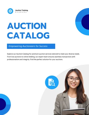 Free  Template: Modello di catalogo d'asta