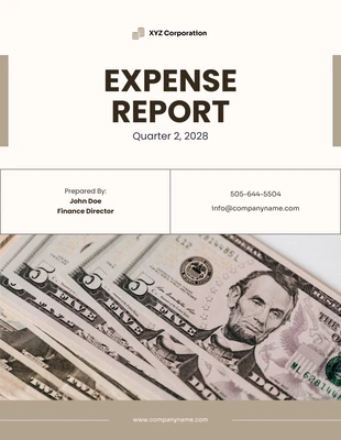 Free  Template: Nota spese semplice marrone