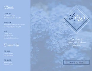premium  Template: Brochure ripiegabile per matrimonio primaverile