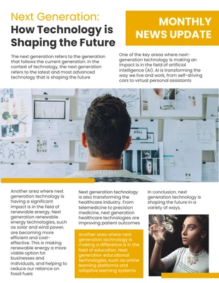 Free  Template: Newsletter gialla elegante di nuova generazione