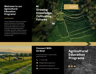 Free  Template: Brochure sui programmi di educazione agricola