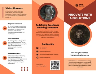 Free interactive Template: Folleto de soluciones de inteligencia artificial y aprendizaje automático
