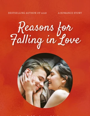Free  Template: Capa de livro de romance com textura clássica vermelha