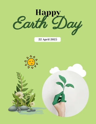 Free  Template: Semplice poster per la Giornata della Terra Verde