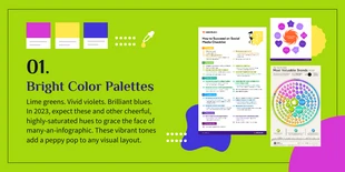 Free  Template: Paletas de colores brillantes Tendencia 2023 Twitter Post