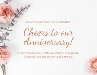 Classic Flower Anniversary Card