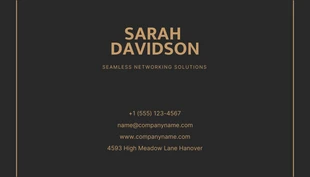 Dark Grey And Brown Simple Professional Networking Business Card - Seite 2