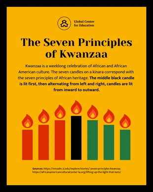 Free  Template: 7 principi di Kwanzaa