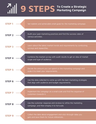 business  Template: 9 étapes d'une campagne de marketing Infographie