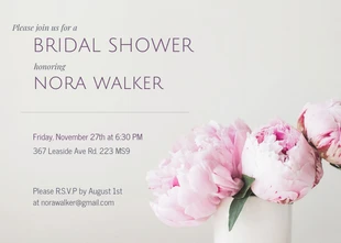 Free  Template: Invito alla festa della sposa
