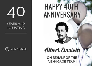 premium  Template: Biglietto d'auguri per un anniversario d'affari