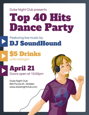 premium  Template: Folheto do evento Music Night Club
