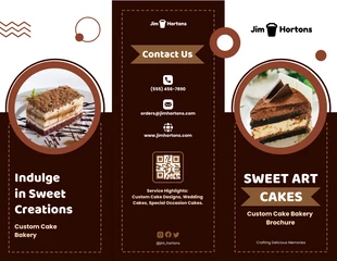 Free  Template: Kundenspezifische Kuchenbäckerei-Broschüre
