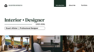 business  Template: Interior Designer Portfolio About Me Presentation Template