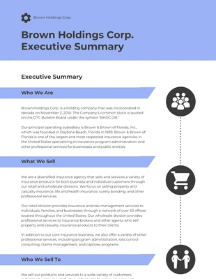business  Template: Ejemplo de resumen ejecutivo para un plan de empresa