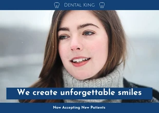 Free  Template: Carte postale d'un dentiste adulte de la marine