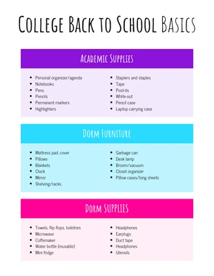 premium  Template: Lista de compras escolares simples