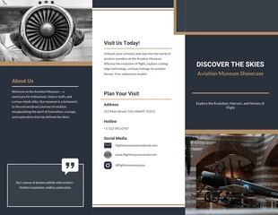 business  Template: Brochure del Museo dell'Aviazione