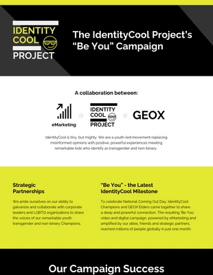 premium  Template: Infografica statistica della campagna del progetto Neon