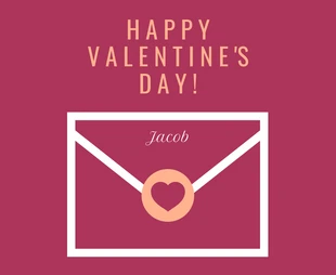 Free  Template: Carte de Saint-Valentin personnalisée