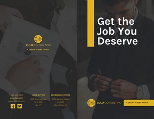 premium  Template: Folleto plegable doble de consultor de marketing fotográfico