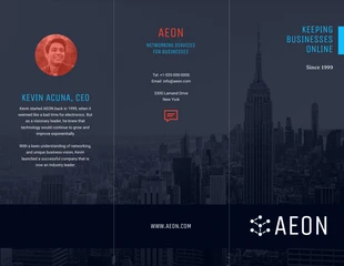 Free  Template: Opuscolo pieghevole aziendale semplice