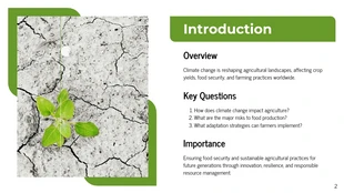 Impact of Climate Change on Agriculture Research Presentation - Page 2