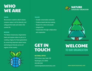 Free  Template: Opuscolo pieghevole Nature Conservancy