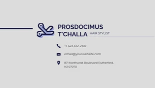Tress Trendz Modern Design Hair Salon Business Card - page 2