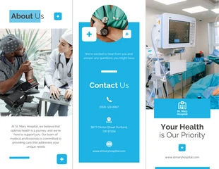 Free  Template: Brochure ripiegabile medica moderna blu