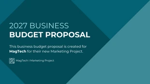 premium  Template: Présentation du budget de Blue Marketing