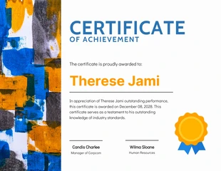 Free  Template: Certificato di conseguimento minimalista bianco