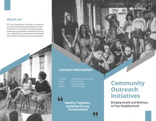 Free  Template: Opuscolo sulle iniziative di sensibilizzazione della comunità