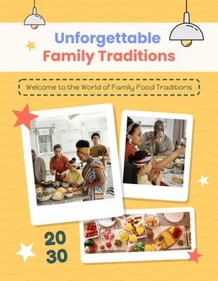 premium  Template: Collage de tradiciones familiares