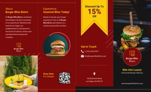 premium  Template: Menu Selezione Hamburger Gourmet Doppia Brochure Parallela