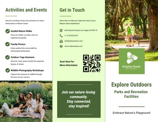 business  Template: Broschüre zu Parks und Freizeiteinrichtungen