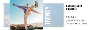 Free  Template: La moda semplice bianca trova il banner