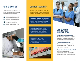 Blue And Orange Diagonal Minimalist Medical Tri-fold Brochure - Página 2