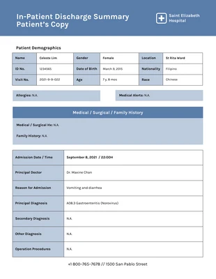 business  Template: Plantilla de informe médico