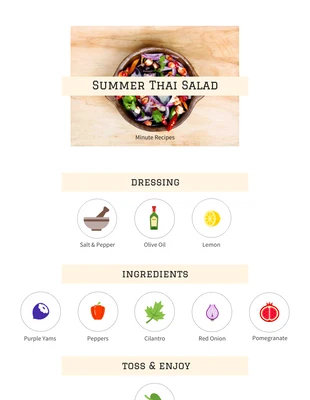 Free  Template: Recette de salade thaïlandaise