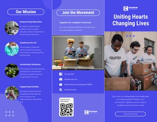business  Template: Brochure caritative bleue simple