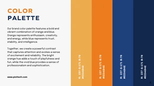 Dark Blue and Orange Tech Brand Guideline Presentation - Pagina 4