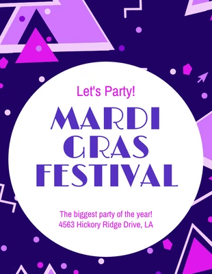 premium  Template: Mardi gras moderne Pinterest Post