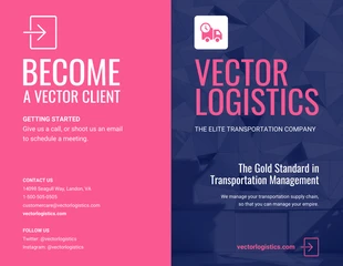 business  Template: Opuscolo Business Bi Fold Magenta