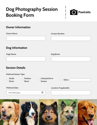 Free interactive Template: Modulo di servizio per animali domestici pulito, semplice e minimalista