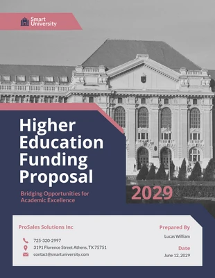 Free  Template: Proposta di finanziamento dell'istruzione superiore